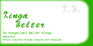 kinga welter business card